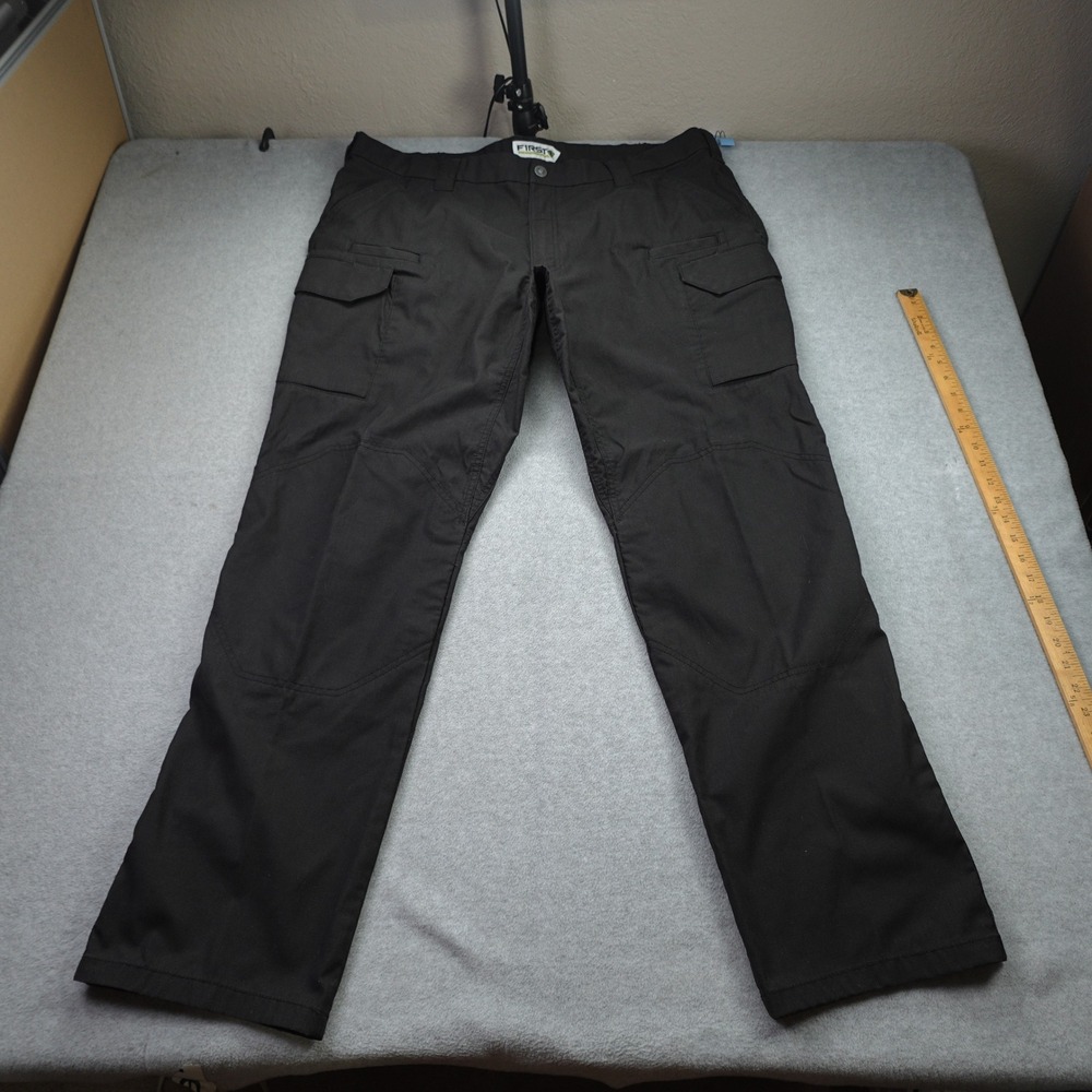 First Tactical Pants Mens 44x34 Black Tactical Work Utility Cargo Ripstop